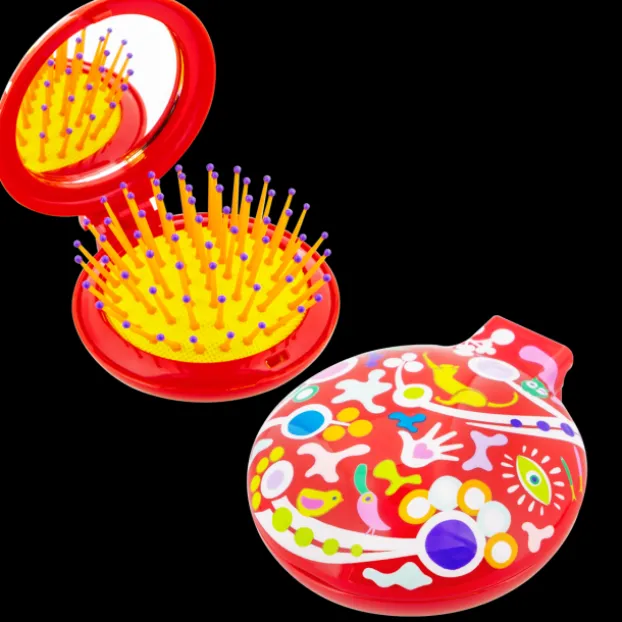 Brosse a cheveux avec miroir - Lady Retro