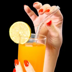 Paille en verre - Papaye