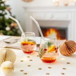 Paille en verre - Papaye