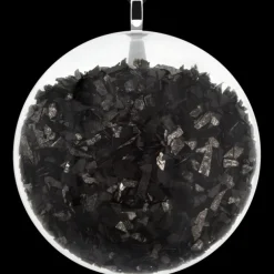 Pendentif en verre souffle - Galet Giga Paillettes