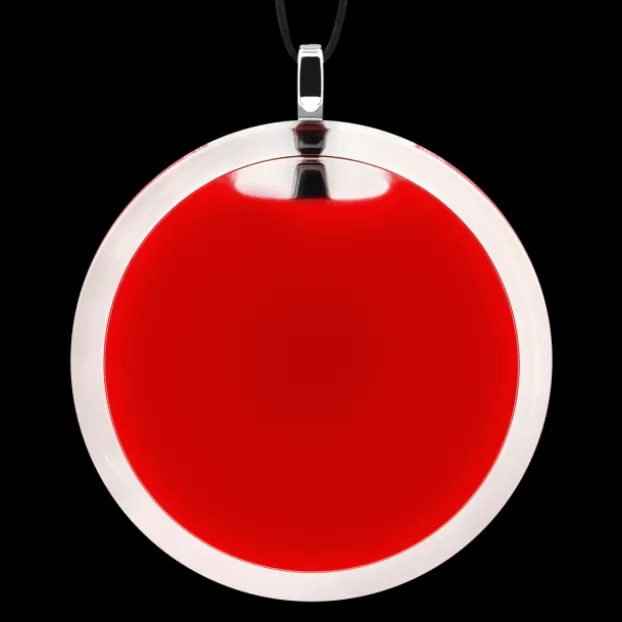 Pendentif en verre souffle - Cachou Giga Milk