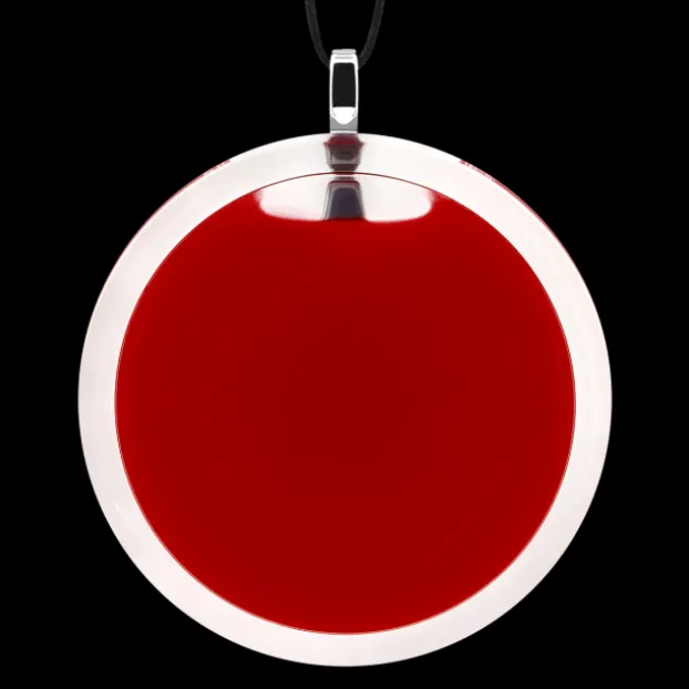 Pendentif en verre souffle - Cachou Giga Milk