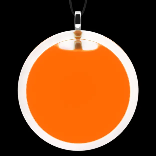 Pendentif en verre souffle - Cachou Giga Milk
