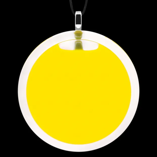 Pendentif en verre souffle - Cachou Giga Milk