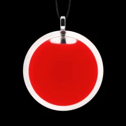 Pendentif en verre souffle - Cachou Medium Milk