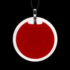 Pendentif en verre souffle - Cachou Medium Milk