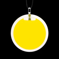 Pendentif en verre souffle - Cachou Medium Milk