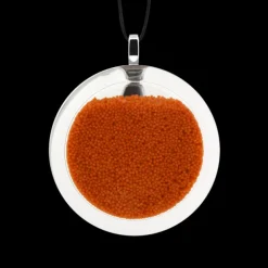 Pendentif en verre souffle - Cachou Medium Billes