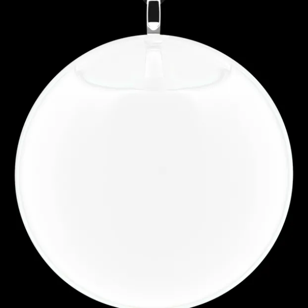 Pendentif en verre souffle - Galet Giga Milk