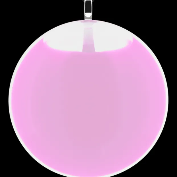 Pendentif en verre souffle - Galet Giga Milk