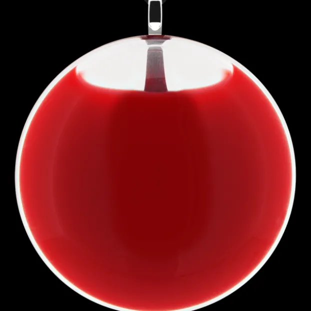 Pendentif en verre souffle - Galet Giga Milk
