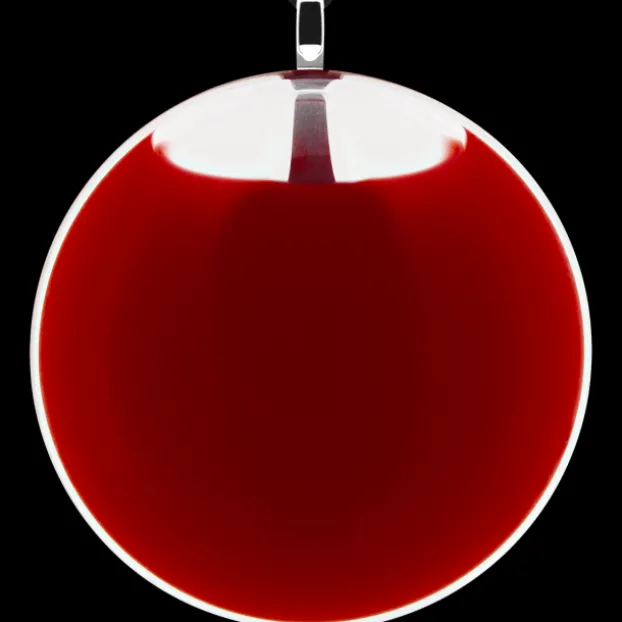 Pendentif en verre souffle - Galet Giga Milk