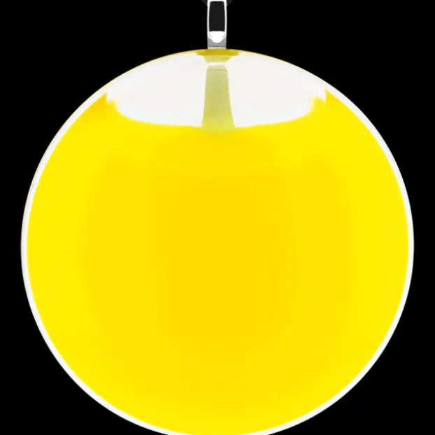 Pendentif en verre souffle - Galet Giga Milk