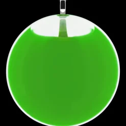 Pendentif en verre souffle - Galet Giga Milk