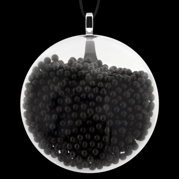 Pendentif en verre souffle - Galet Medium Billes