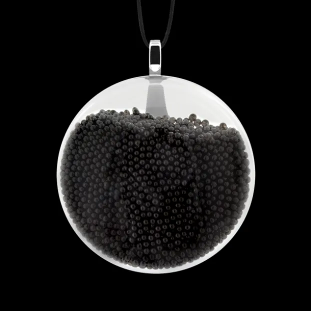 Pendentif en verre souffle - Galet Mini Billes