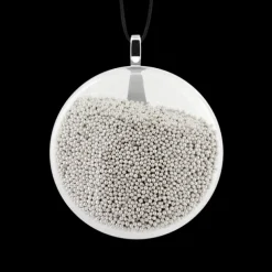 Pendentif en verre souffle - Galet Mini Billes