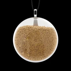 Pendentif en verre souffle - Galet Mini Billes