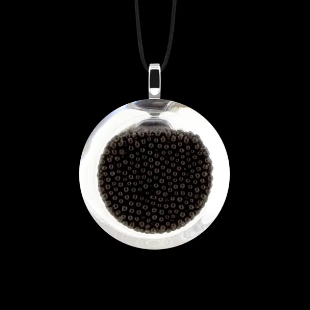 Pendentif en verre souffle - Cachou Mini Billes