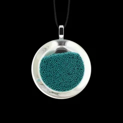 Pendentif en verre souffle - Cachou Mini Billes