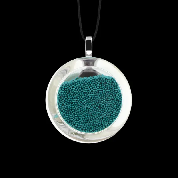 Pendentif en verre souffle - Cachou Mini Billes