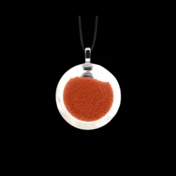 Pendentif en verre souffle - Cachou Mini Billes