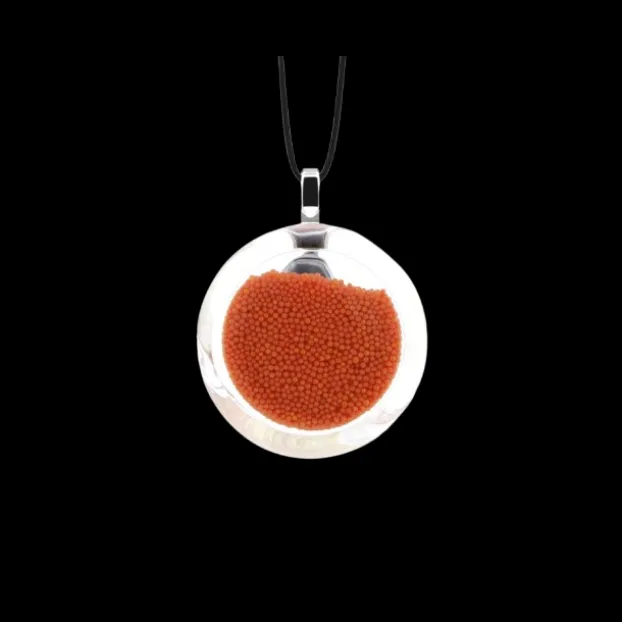 Pendentif en verre souffle - Cachou Mini Billes