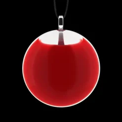Pendentif en verre souffle - Galet Mini Milk