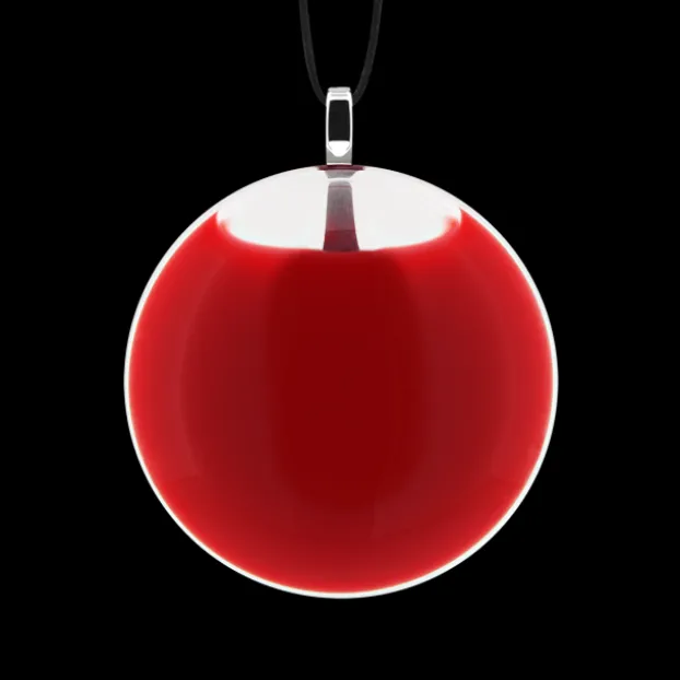 Pendentif en verre souffle - Galet Mini Milk