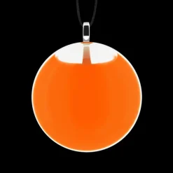 Pendentif en verre souffle - Galet Mini Milk
