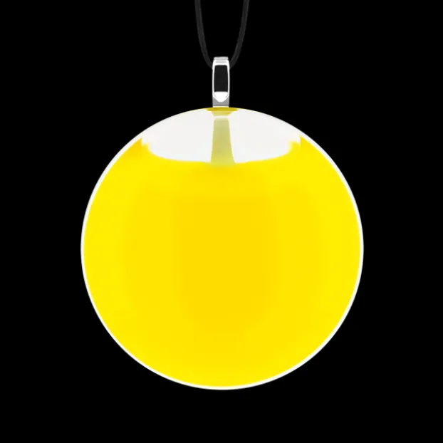 Pendentif en verre souffle - Galet Mini Milk