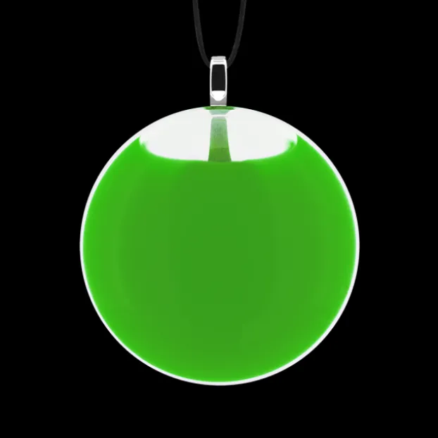 Pendentif en verre souffle - Galet Mini Milk