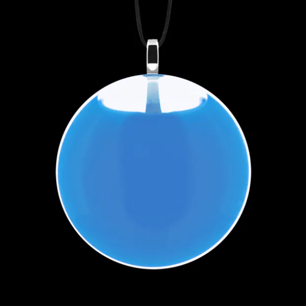 Pendentif en verre souffle - Galet Mini Milk