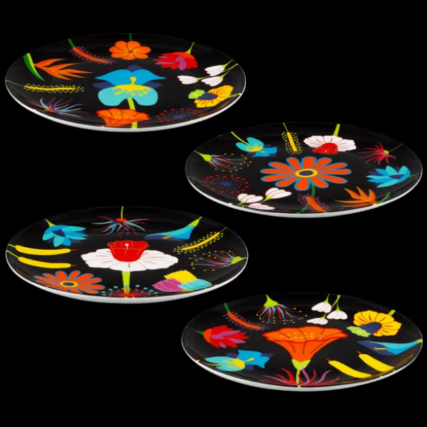 Set de 4 Assiettes - Dessert colore