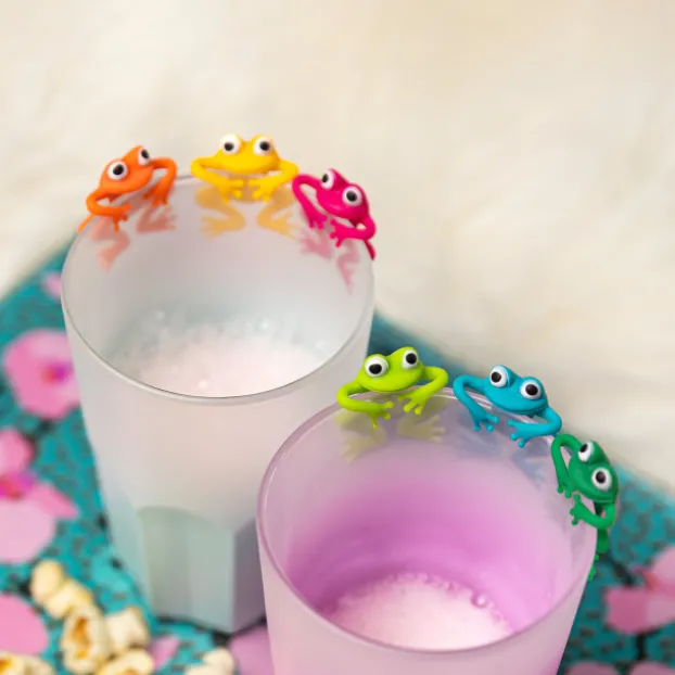 Set de 6 marqueurs de verre - Frog Party